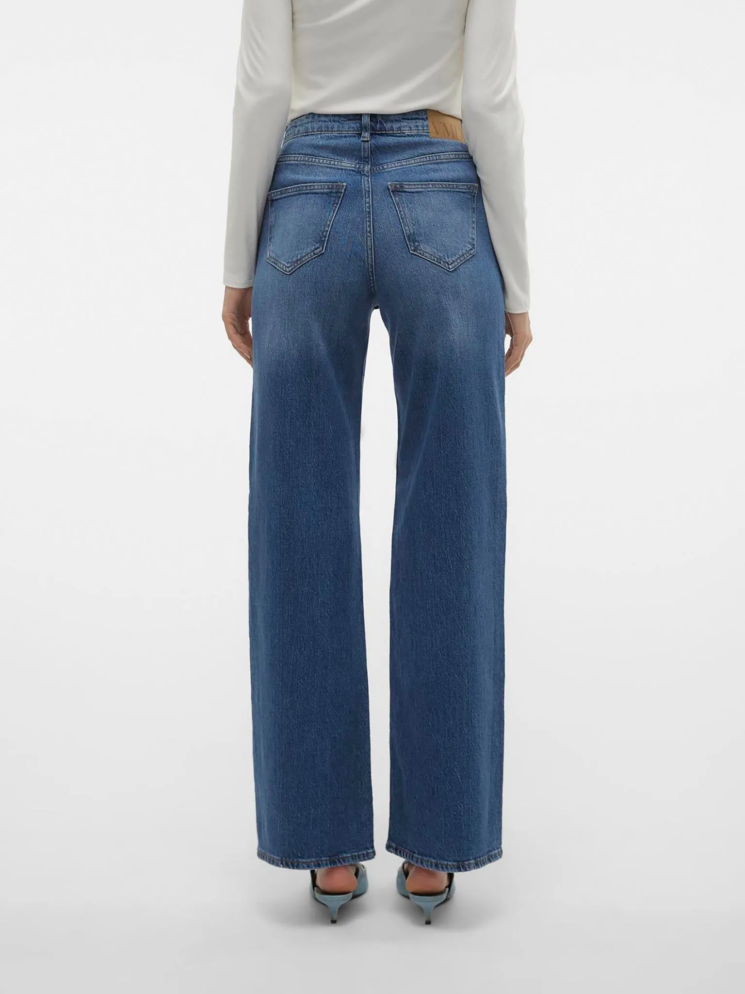 Γυναικείο παντελόνι τζιν VMTESSA HR WIDE JEANS RA380 GA NOOS 10308153 | 10308153