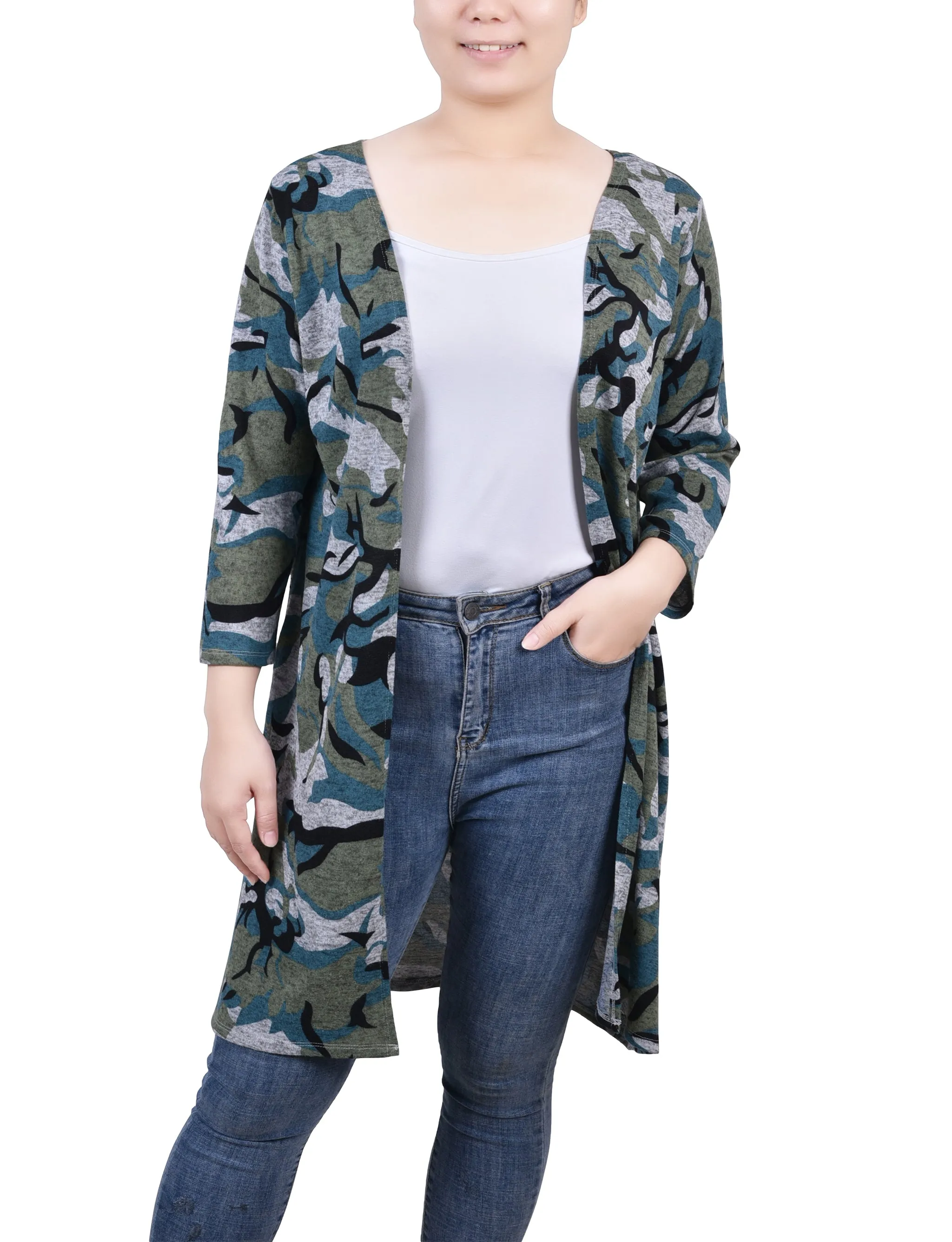 3/4 Sleeve Knit Cardigan