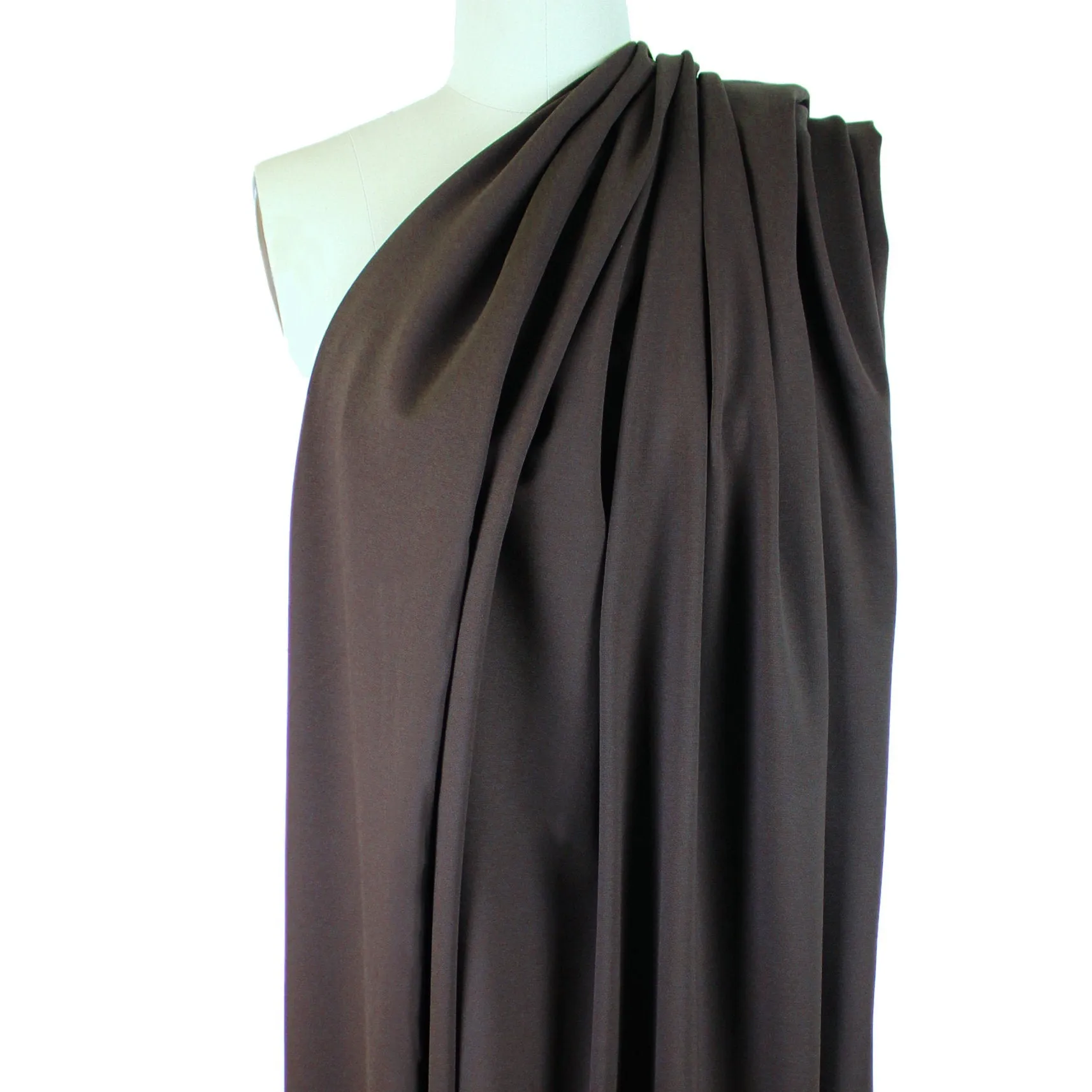 4-way stretch rayon blend ponte - espresso, Oeko-Tex Cert.