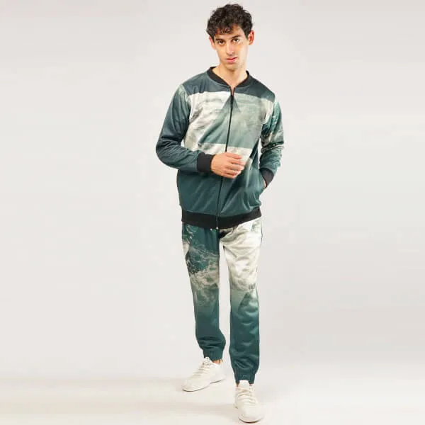 Abstract Design jacket And Jogger Pant Track Suit