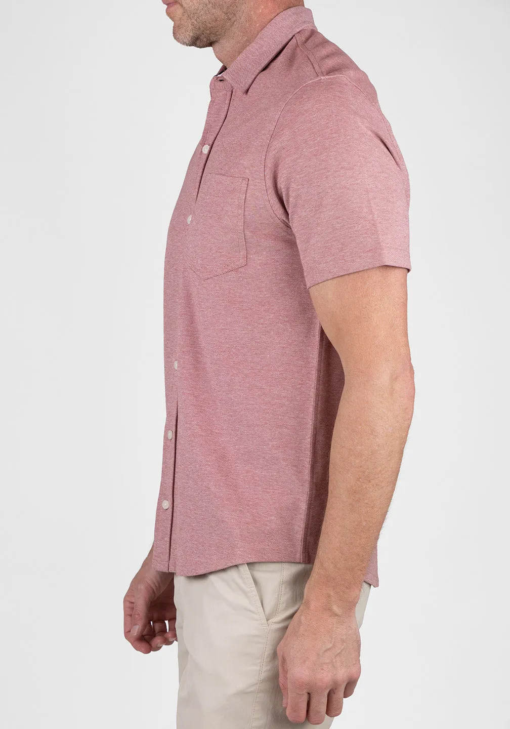 Airotec® Slim-Fit Birdseye Pique Short Sleeve Shirt