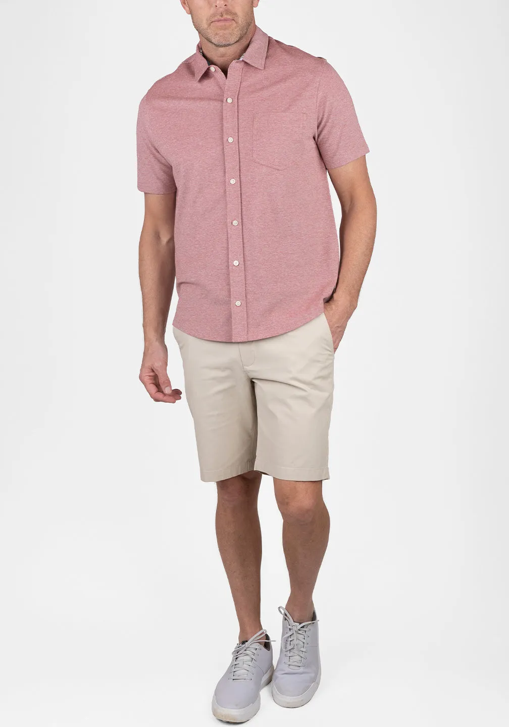 Airotec® Slim-Fit Birdseye Pique Short Sleeve Shirt