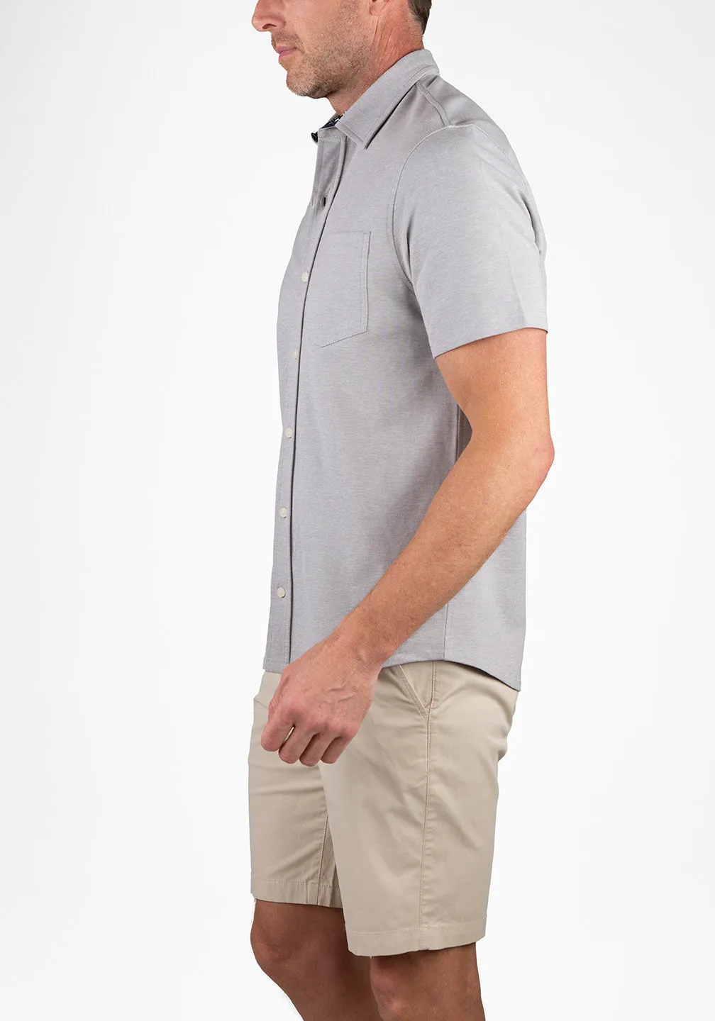 Airotec® Slim-Fit Birdseye Pique Short Sleeve Shirt