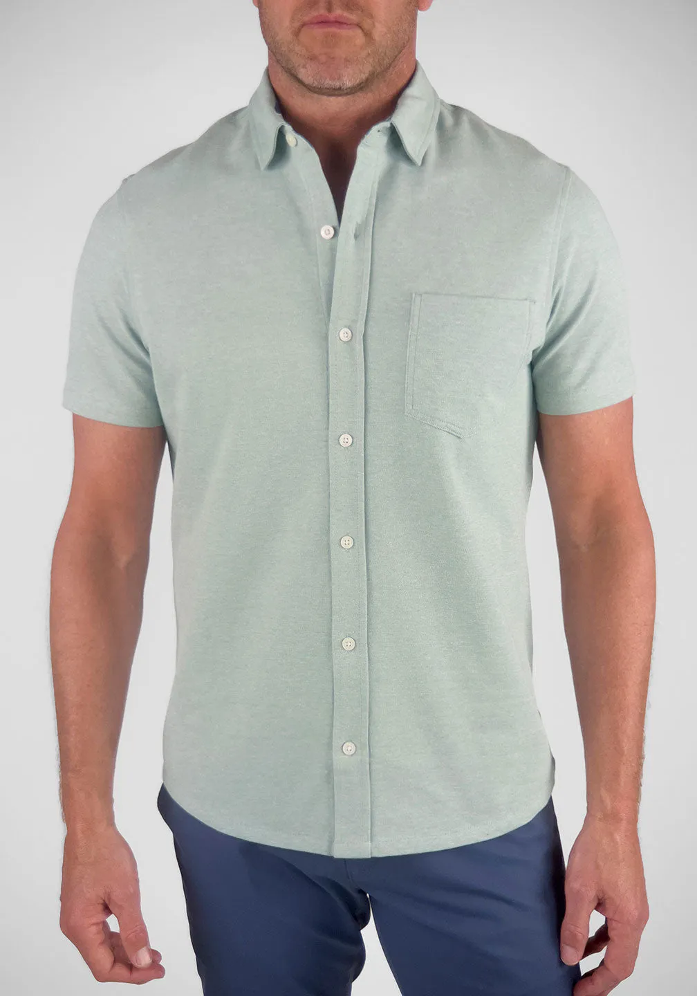Airotec® Slim Fit Birdseye Pique Short Sleeve Shirt