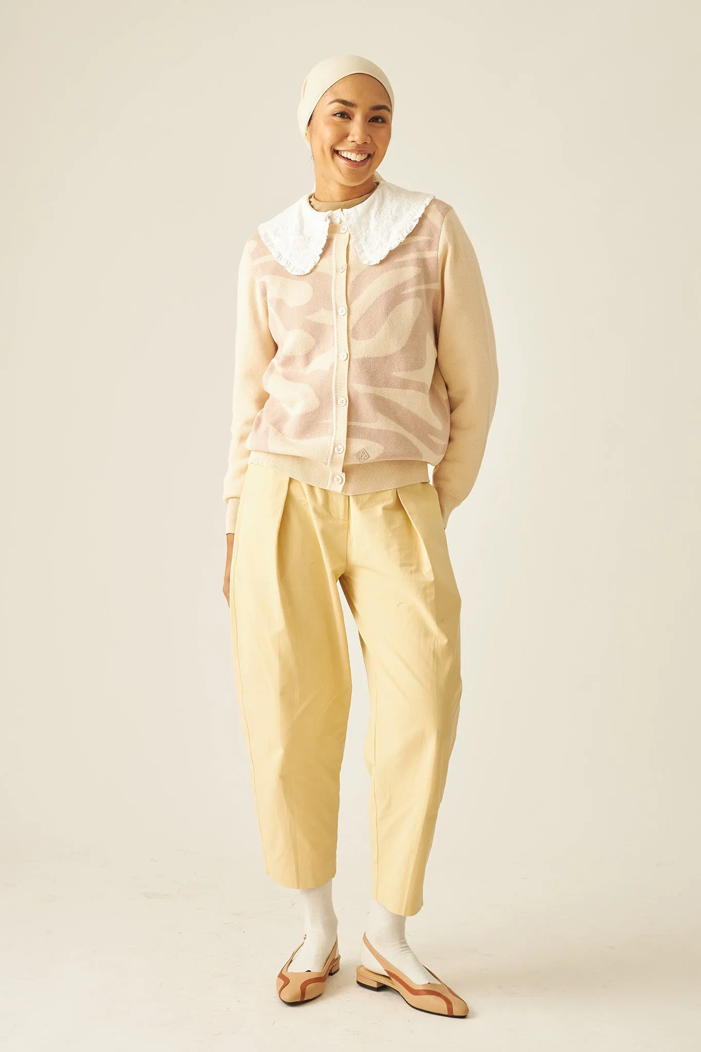 BRAZEN Cardigan in Light Oat