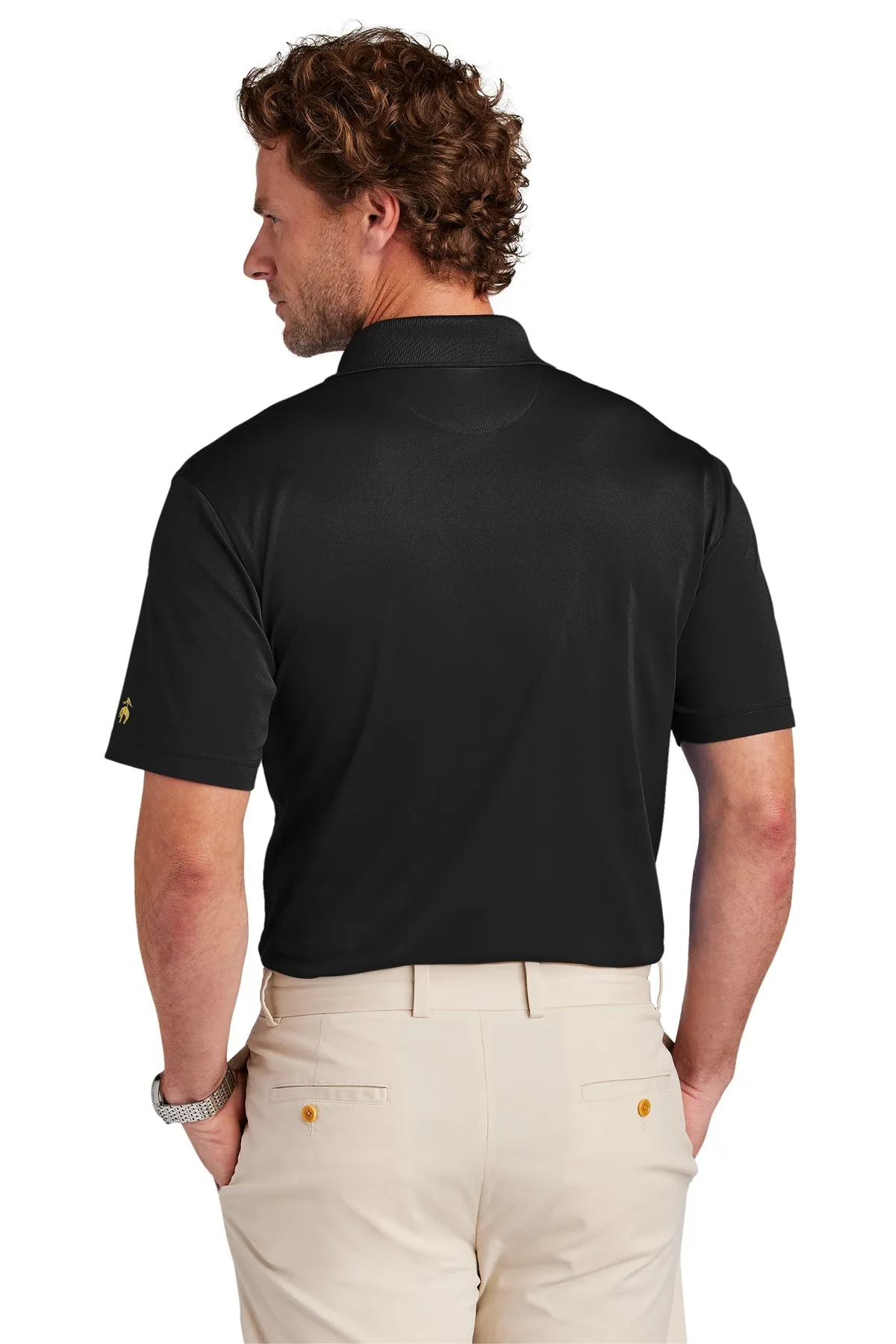 Brooks Brothers Mesh Pique Performance Custom Polos, Deep Black