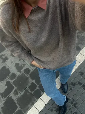 Brown Melange Knit