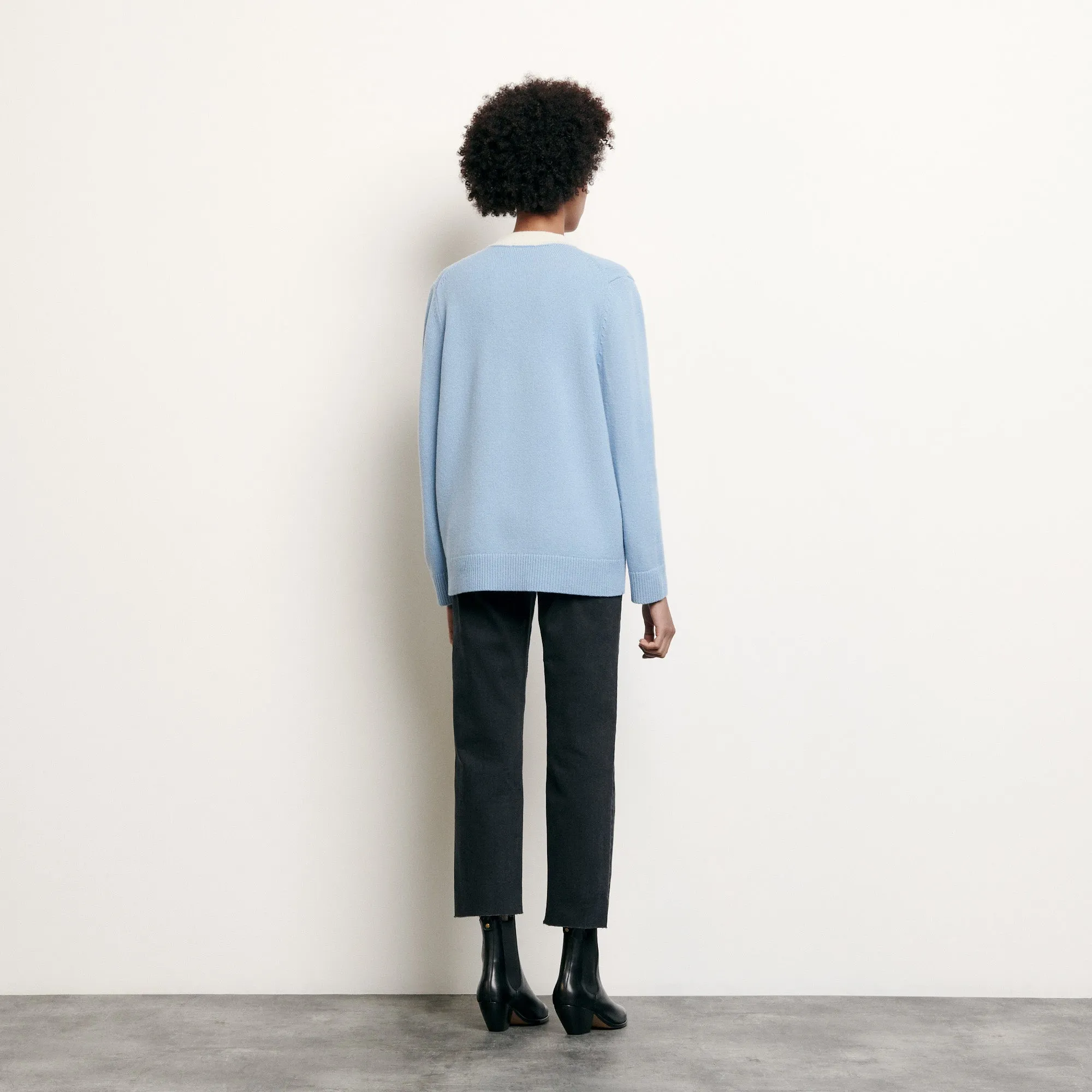 Cardigan en laine esprit collège