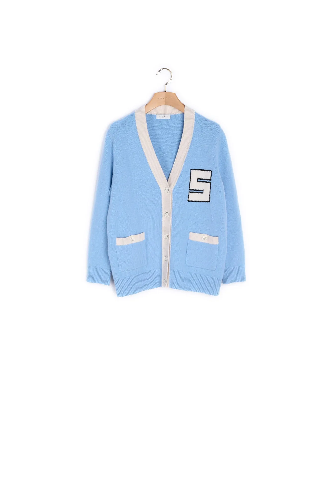Cardigan en laine esprit collège