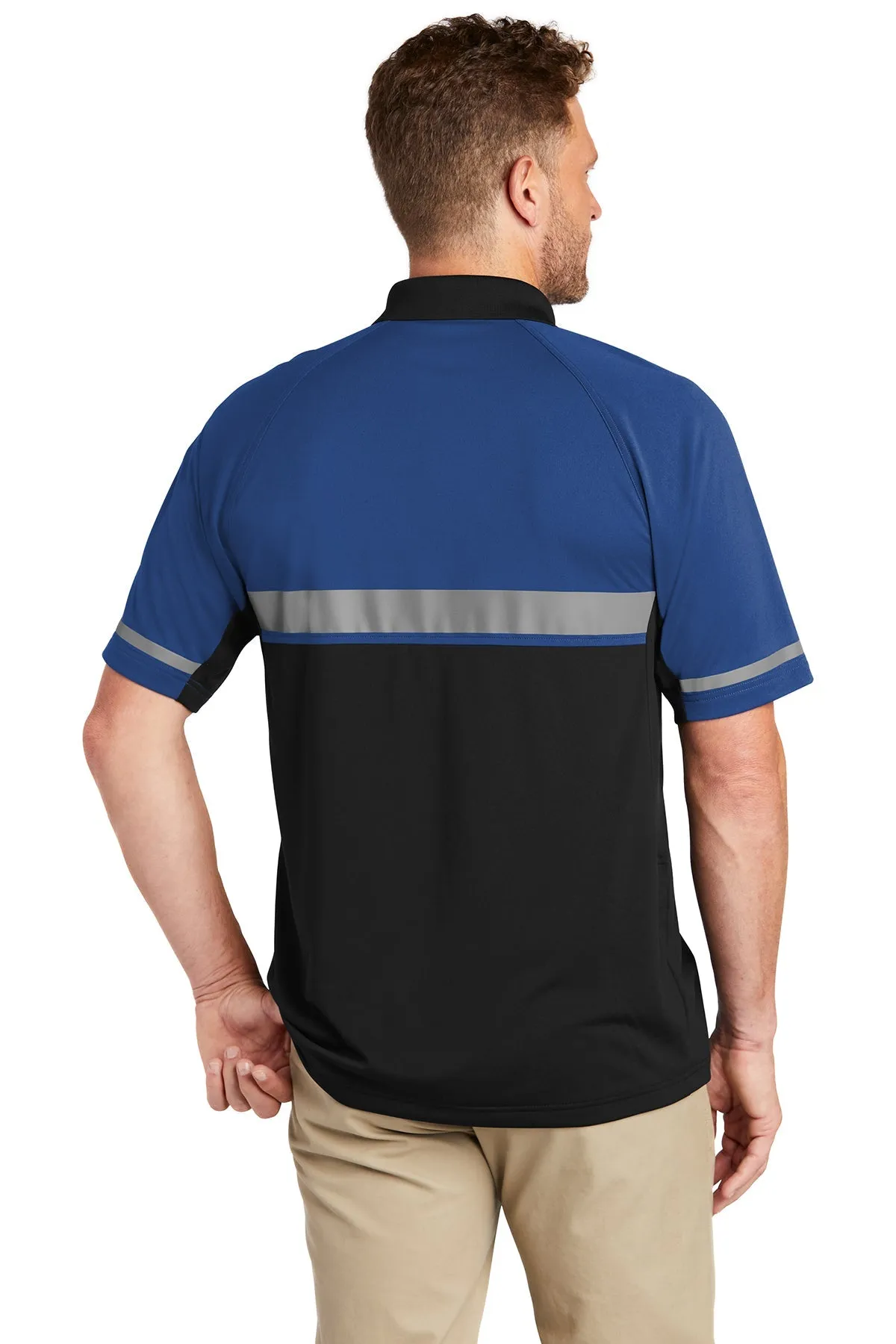 CornerStone Lightweight Enhanced Visibility Polo, Royal/ Black
