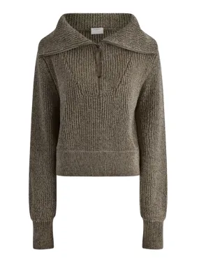 Dark Olive Speckle Mentone Half-Zip Pullover
