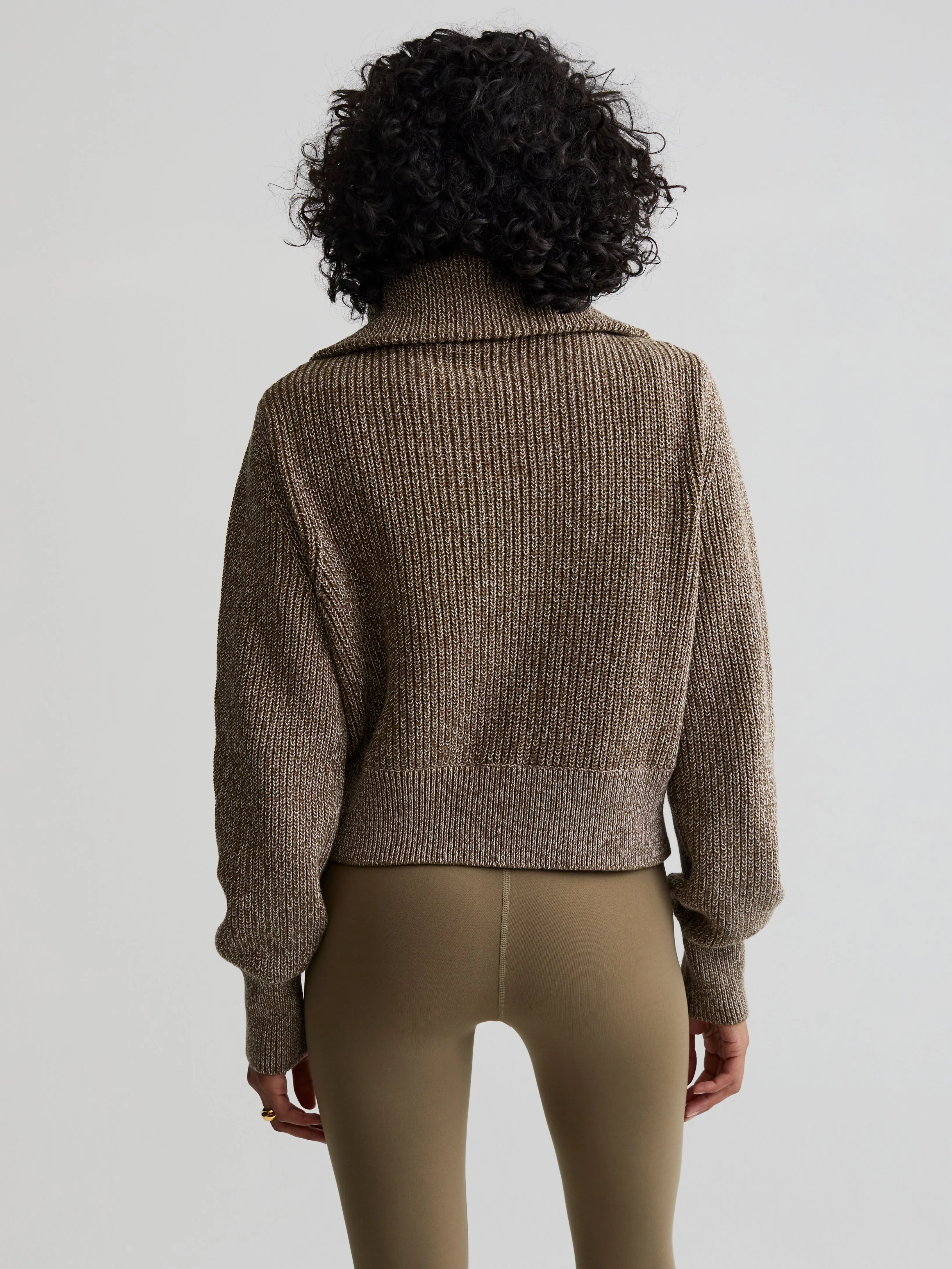Dark Olive Speckle Mentone Half-Zip Pullover