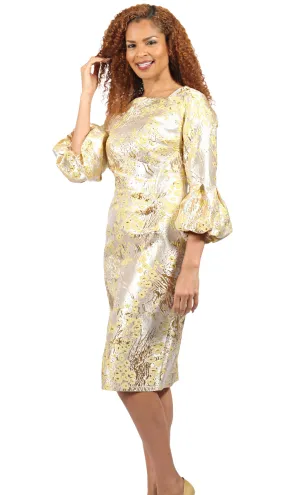 Diana Couture Church Dress 8861C-Gold