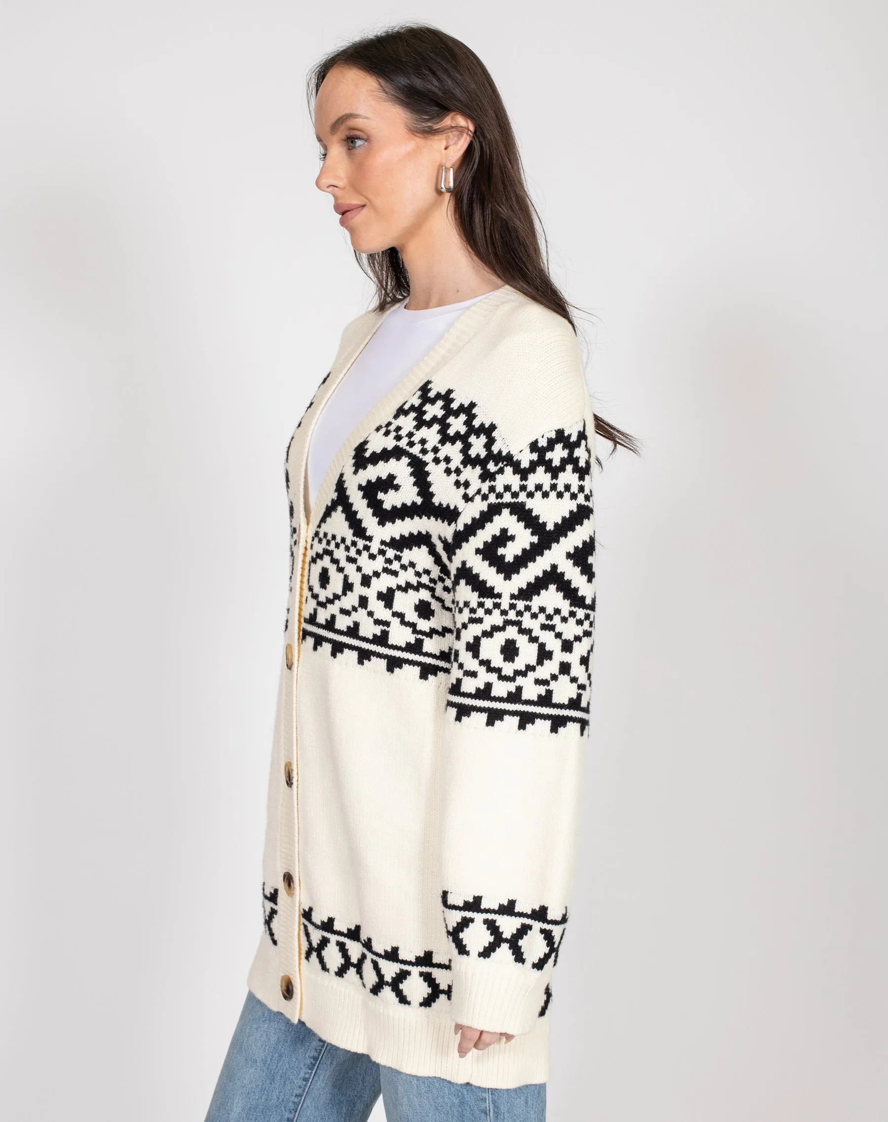 Fair Isle Knit Cardigan