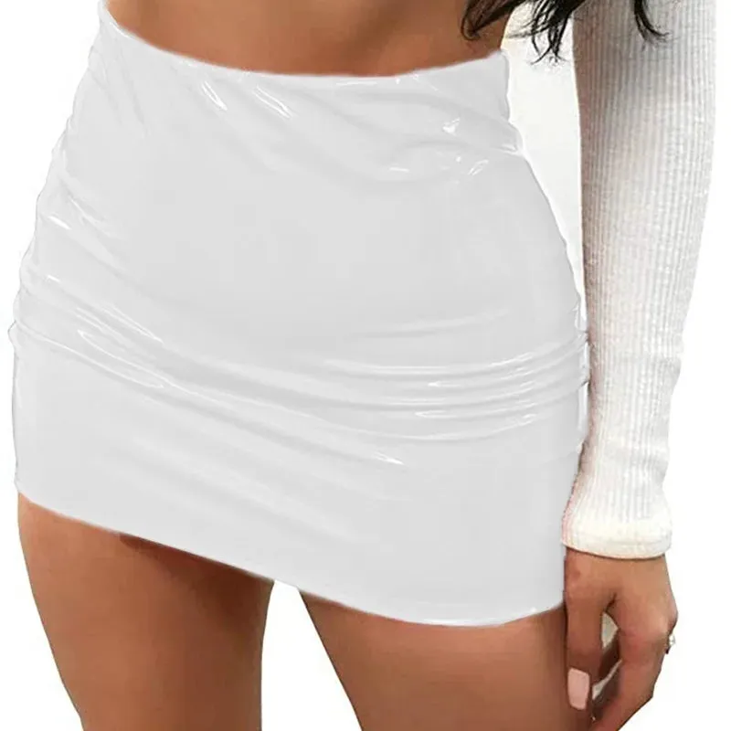 Fall Asleep With Roses Leather Skirt