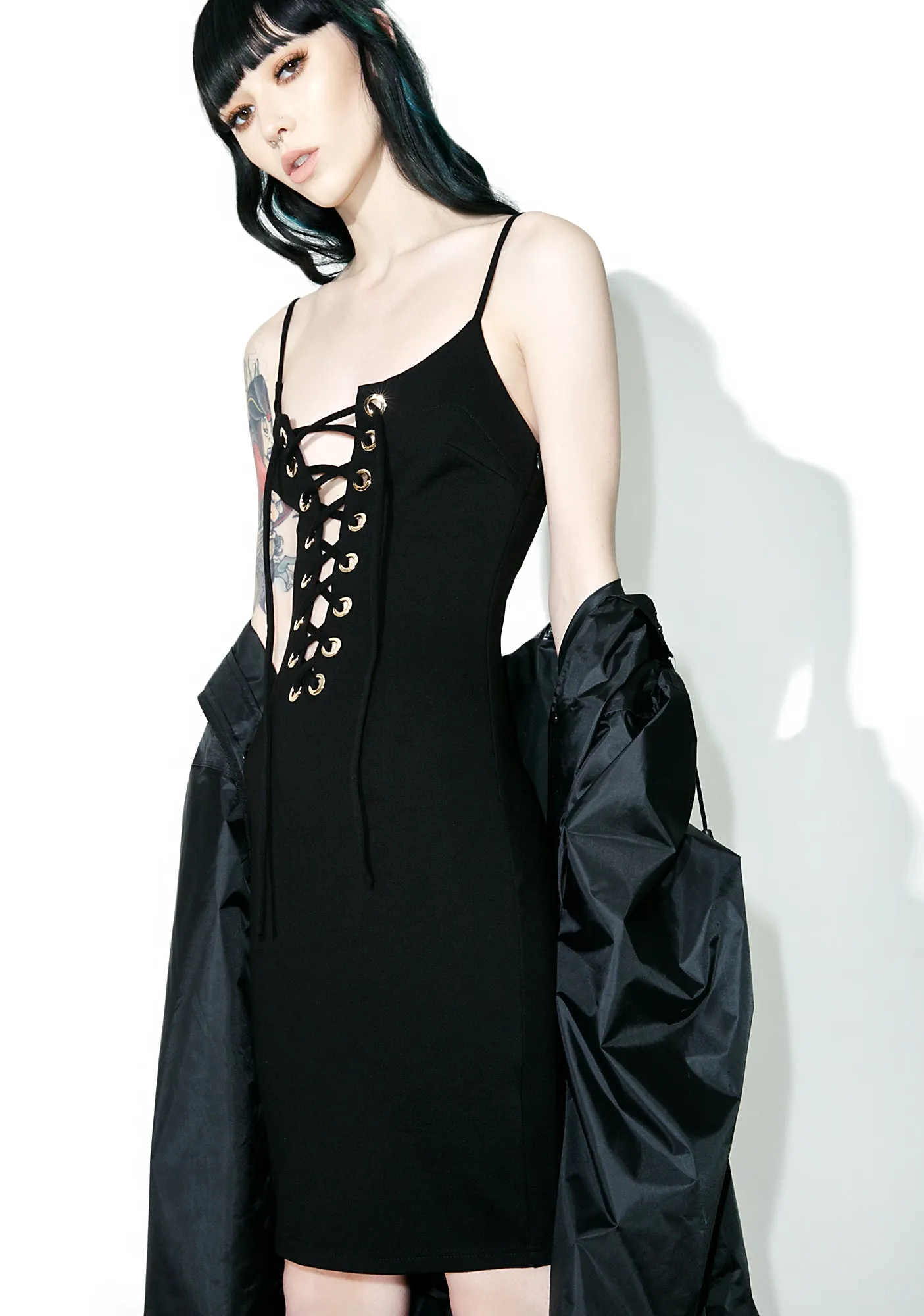 Follow Me Lace Up Dress