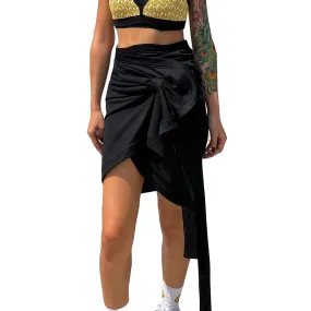 High Waisted Skirt Summer Clothing For Women Irregular Hem Minimalist Solid Mini Skirts Female Fashion Style