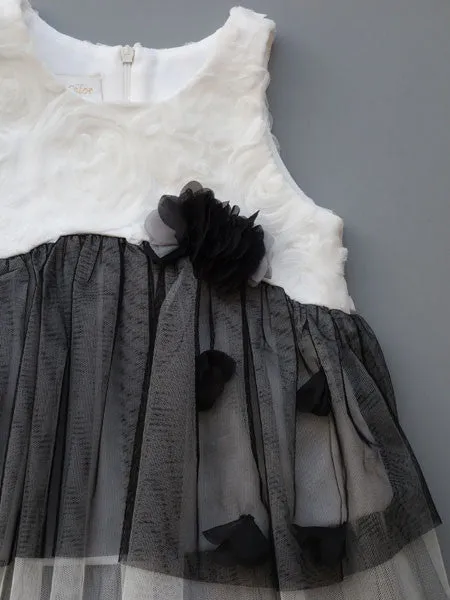 Isobella & Chloe Estelle White & Black Dress Sizes 24M, 4T