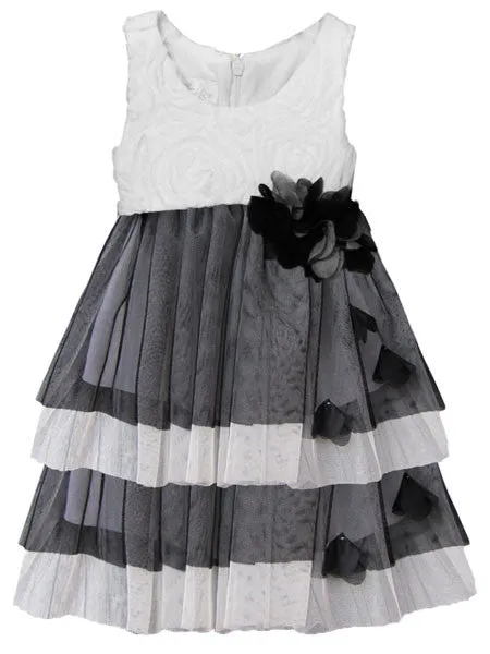 Isobella & Chloe Estelle White & Black Dress Sizes 24M, 4T