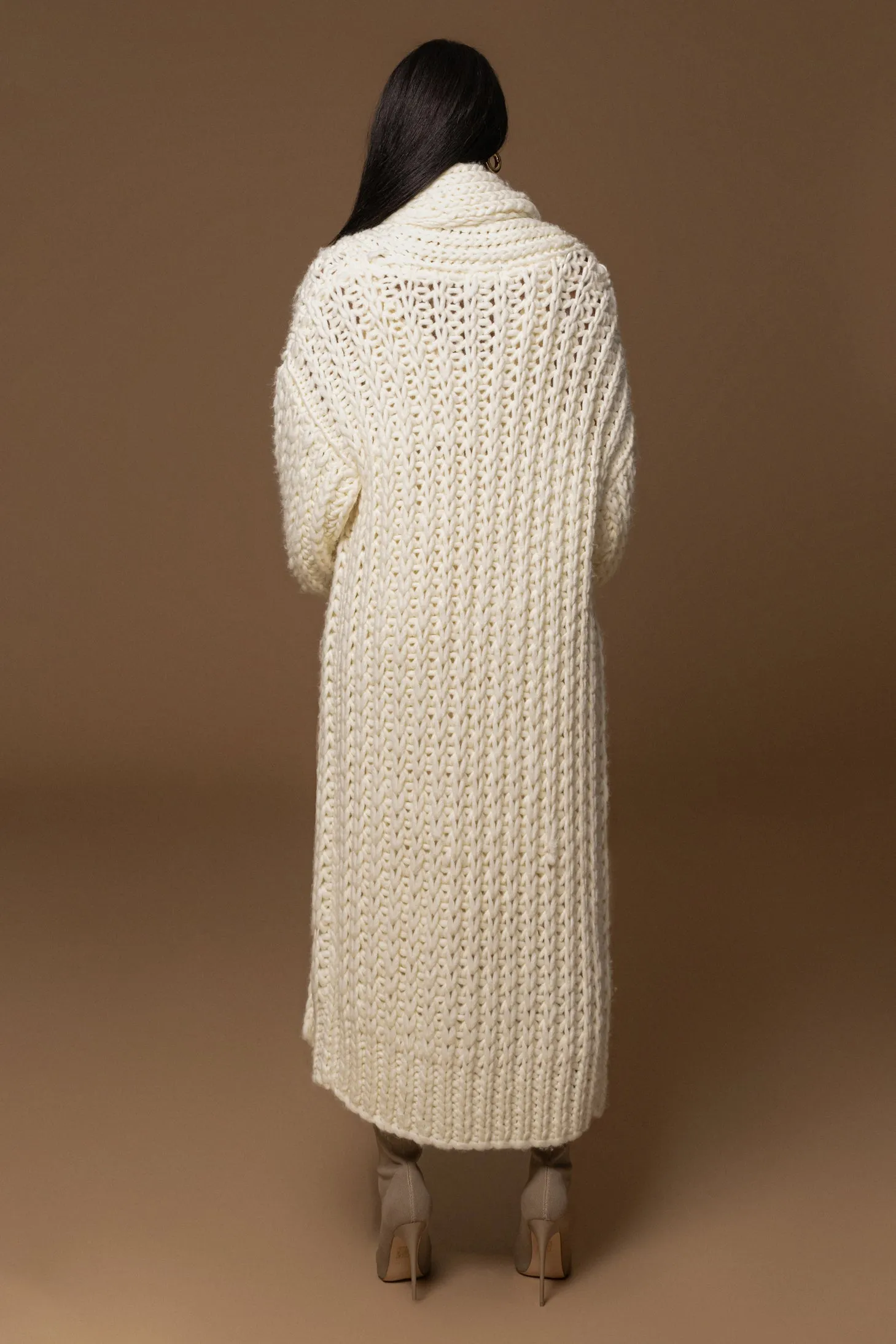 Ivory Hold Me Close Shawl Collar Cardigan