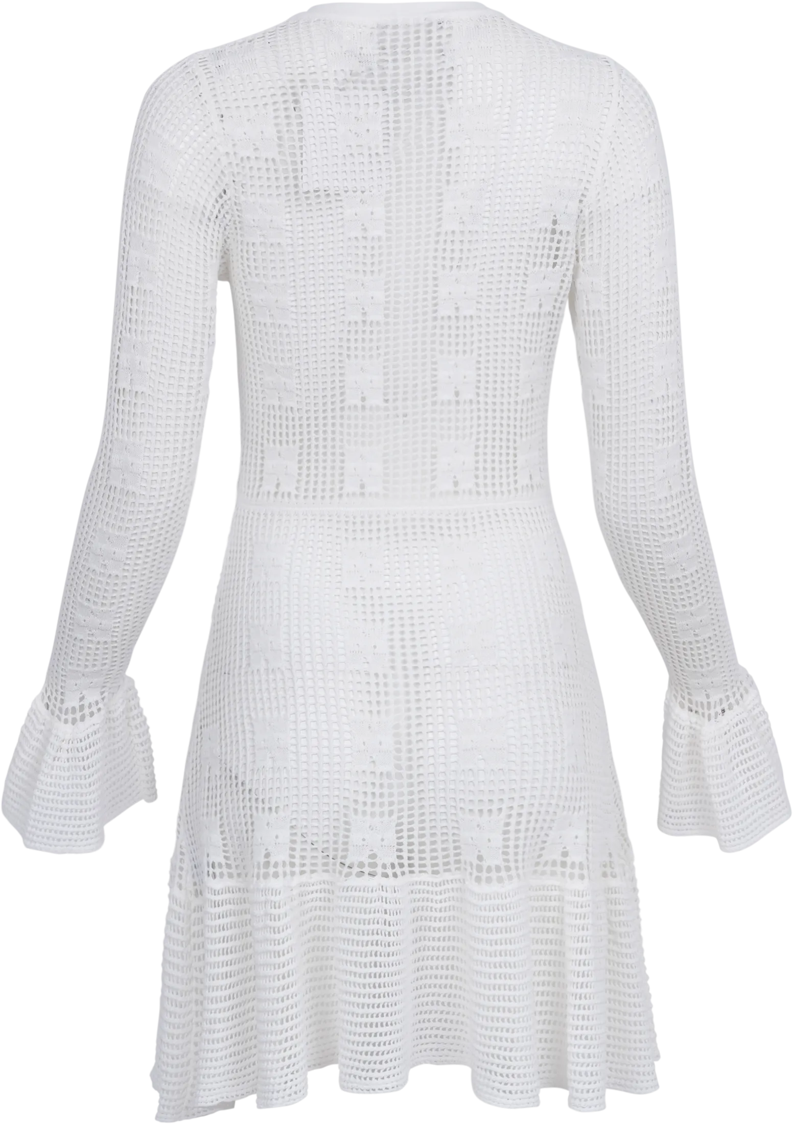 Kiki Crochet Knit Dress - White