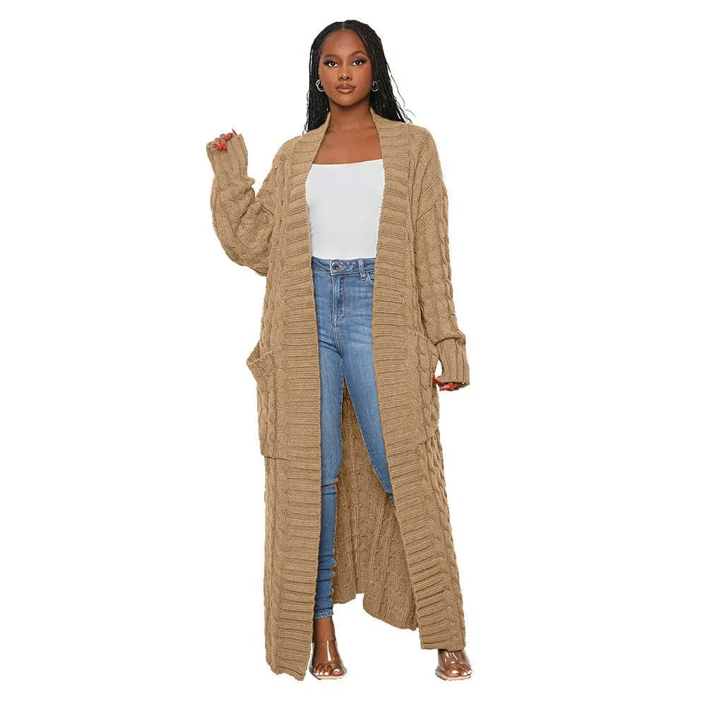 Knit Ribbed Cardigan long Sweater