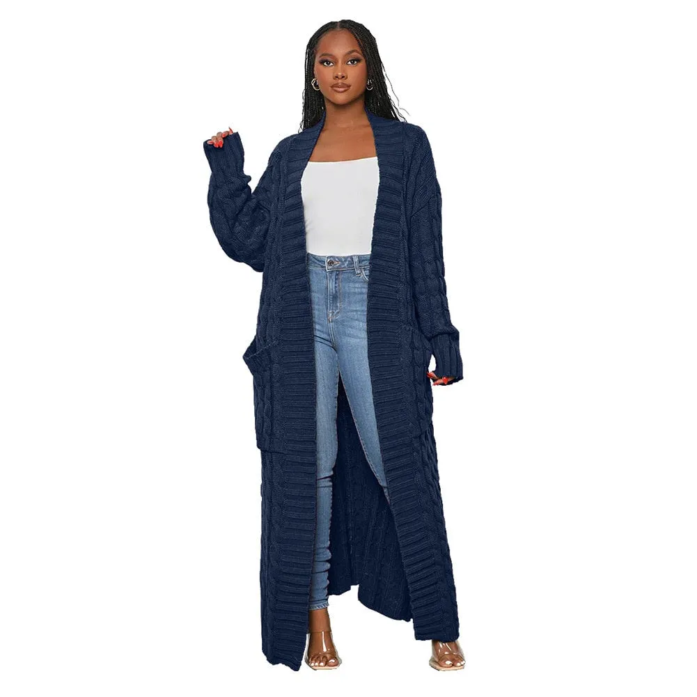 Knit Ribbed Cardigan long Sweater