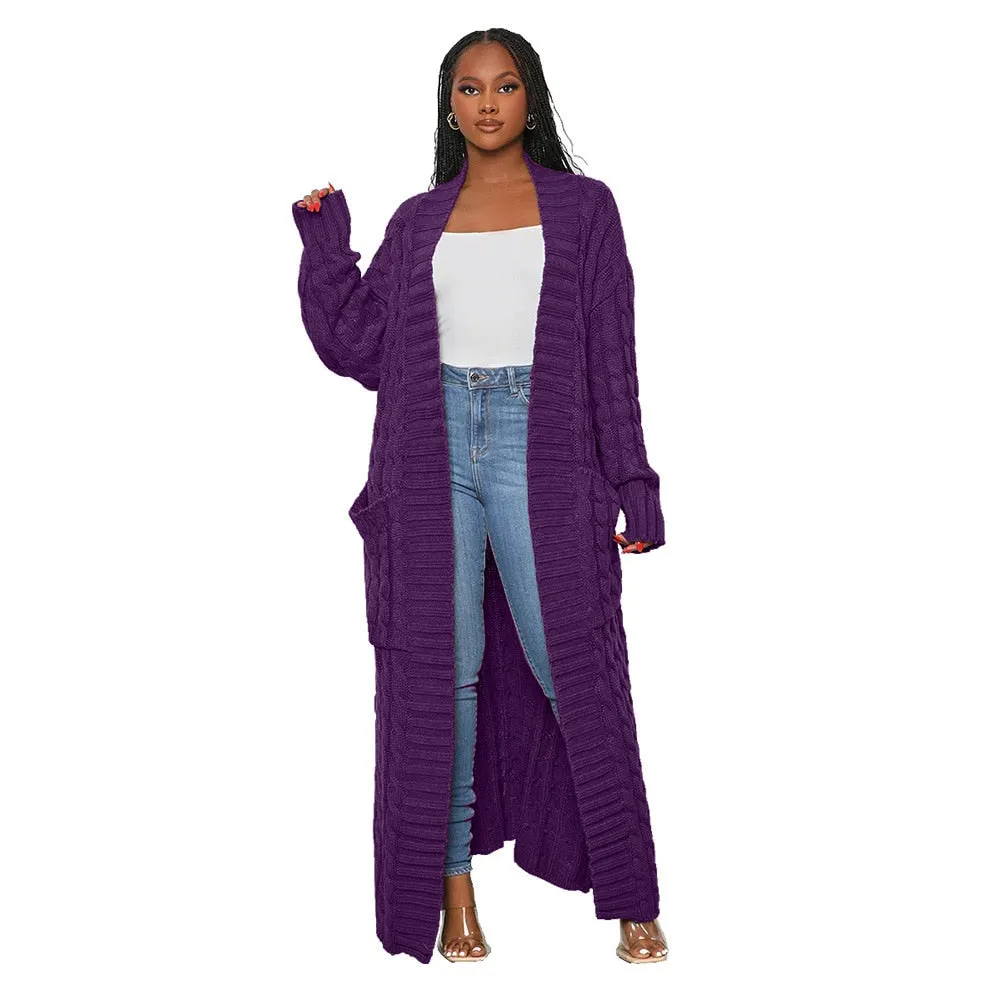 Knit Ribbed Cardigan long Sweater