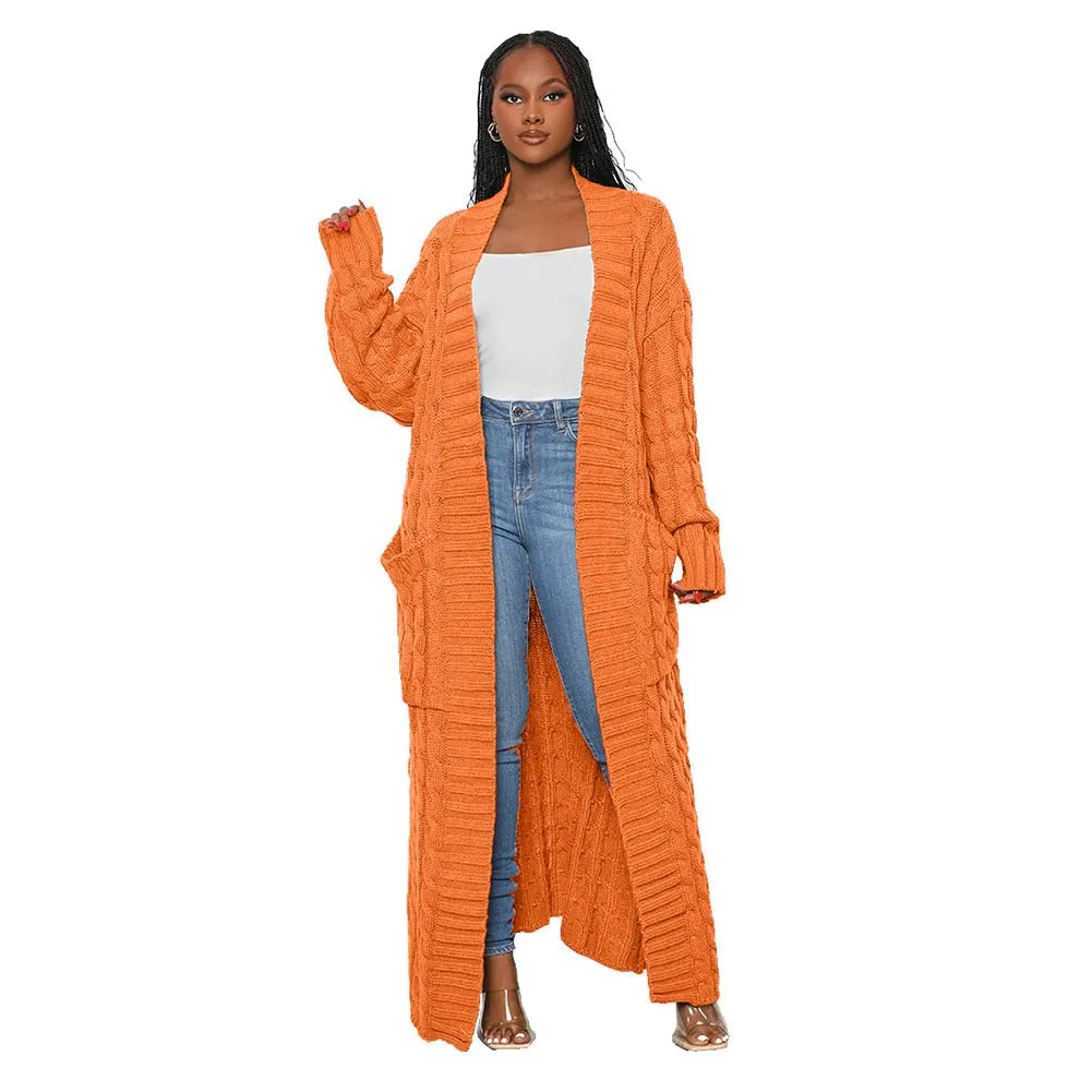 Knit Ribbed Cardigan long Sweater