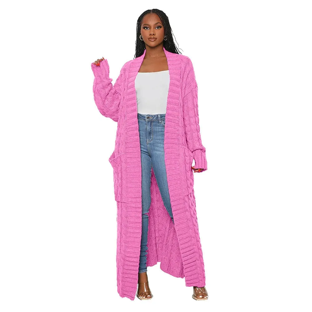Knit Ribbed Cardigan long Sweater