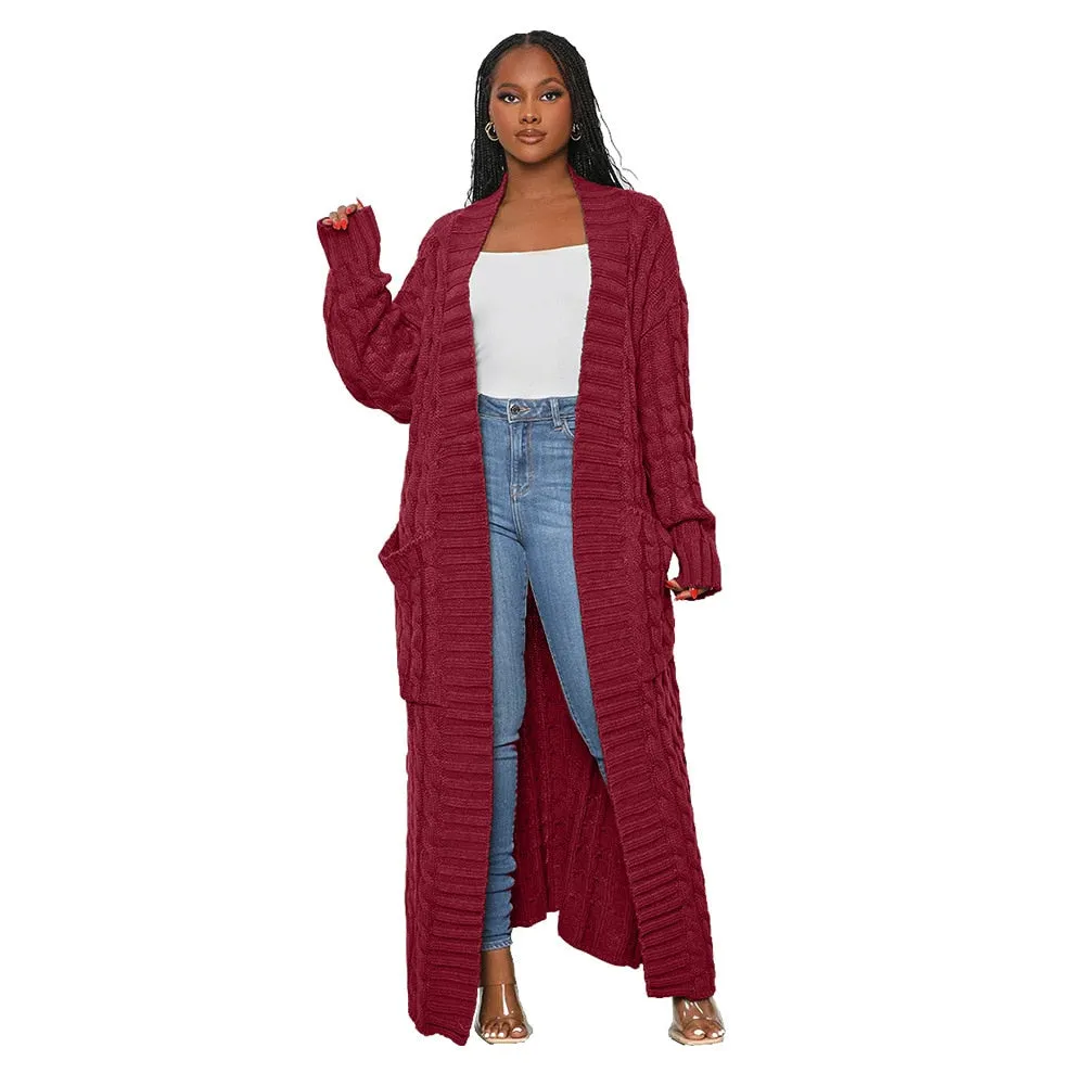 Knit Ribbed Cardigan long Sweater