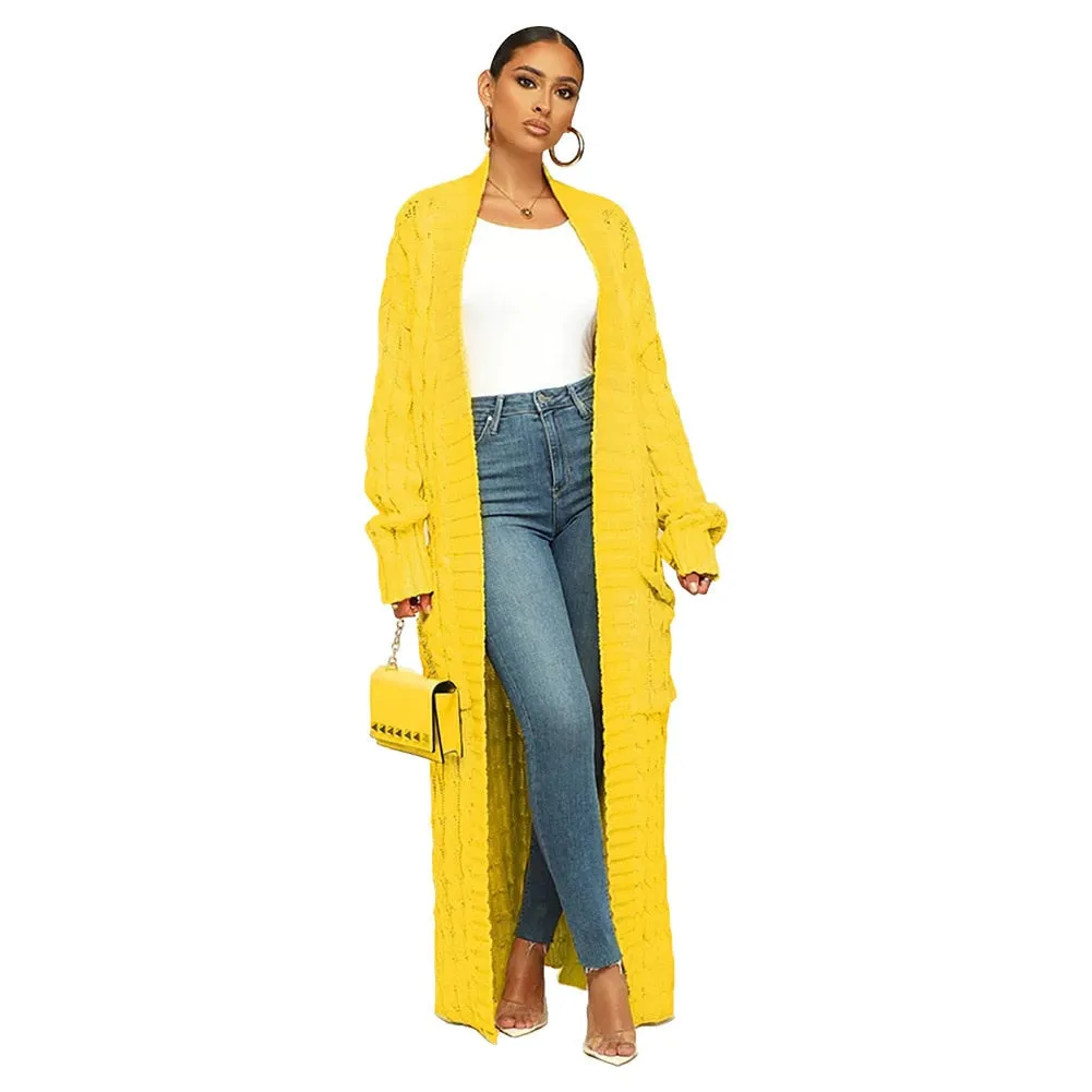 Knit Ribbed Cardigan long Sweater