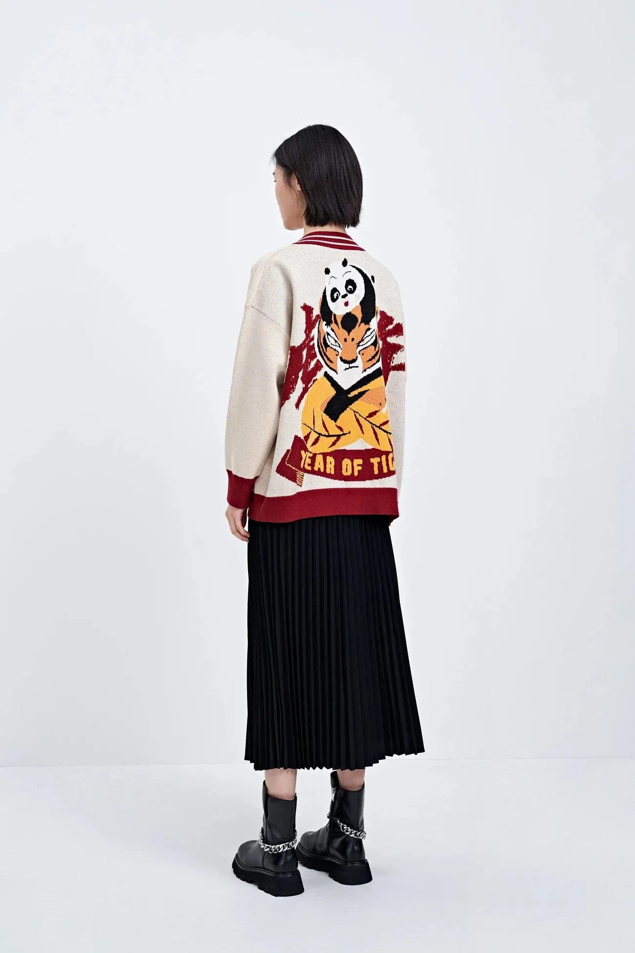 Kung Fu Panda Universal Casual Knitted Cardigan