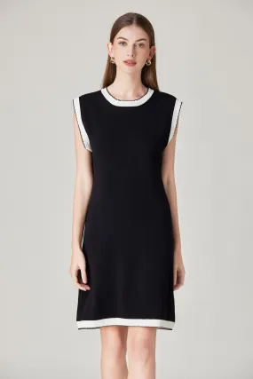 Layla Contrast Trim Stretch Knit Dress