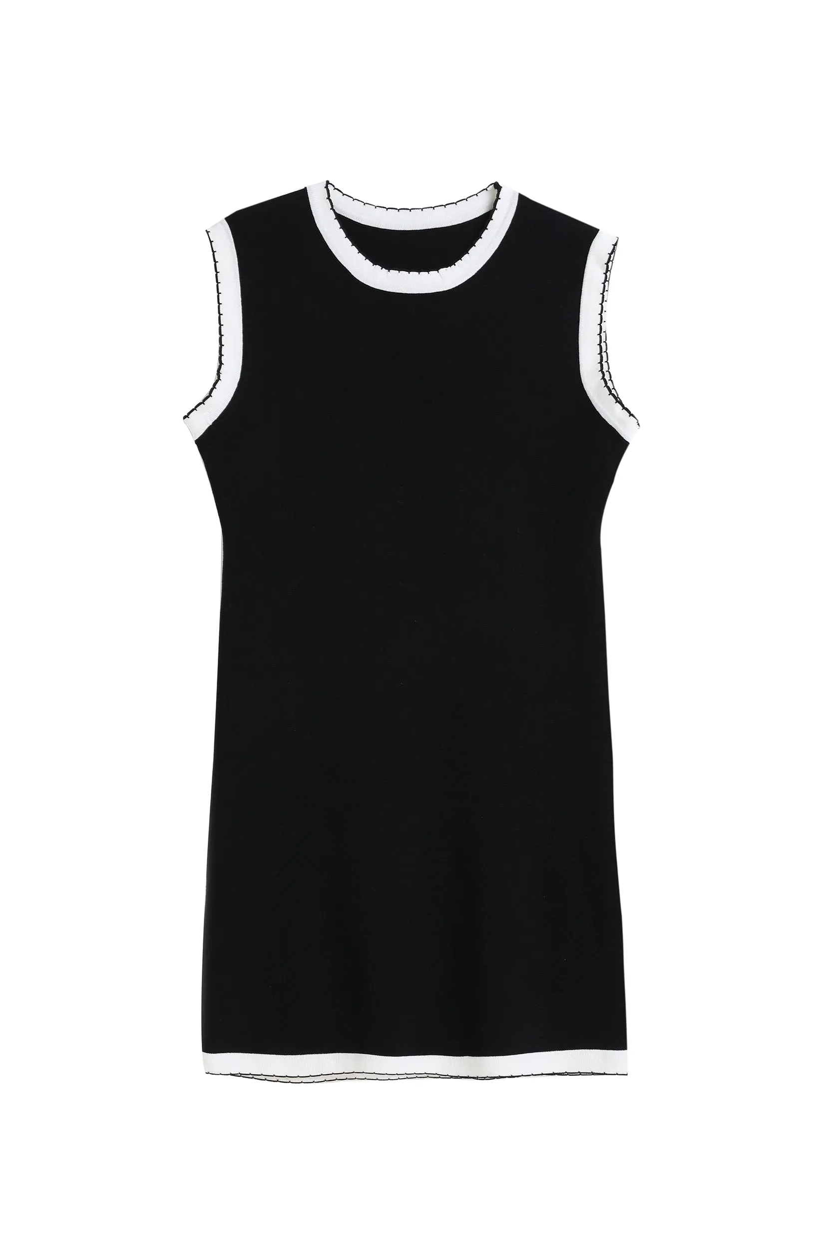 Layla Contrast Trim Stretch Knit Dress