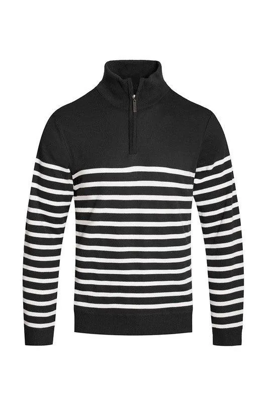 Mens Sweater Quarter Zipper Pullover