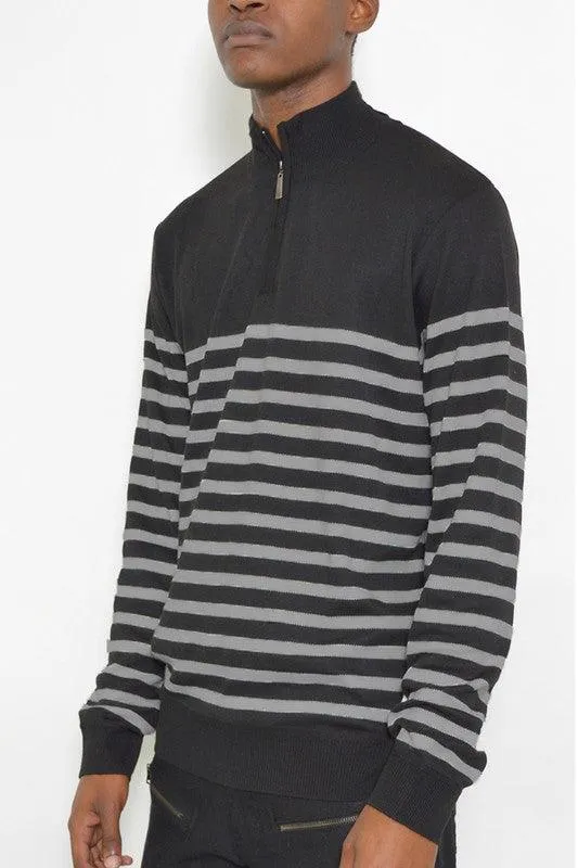 Mens Sweater Quarter Zipper Pullover