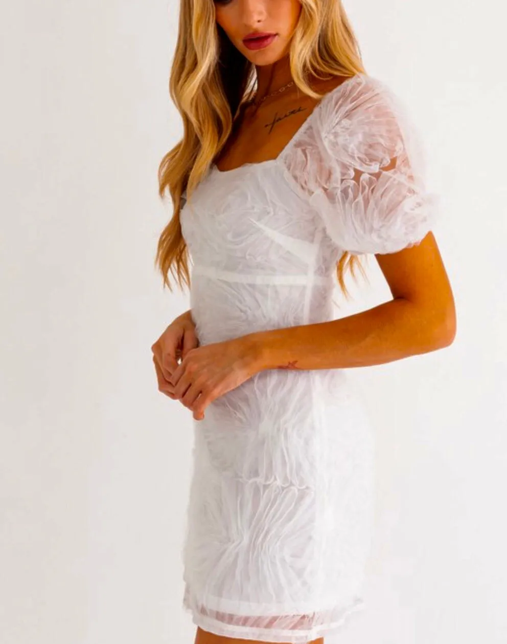 Meshi white dress