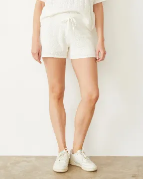 Monrow Crochet Knit Shorts