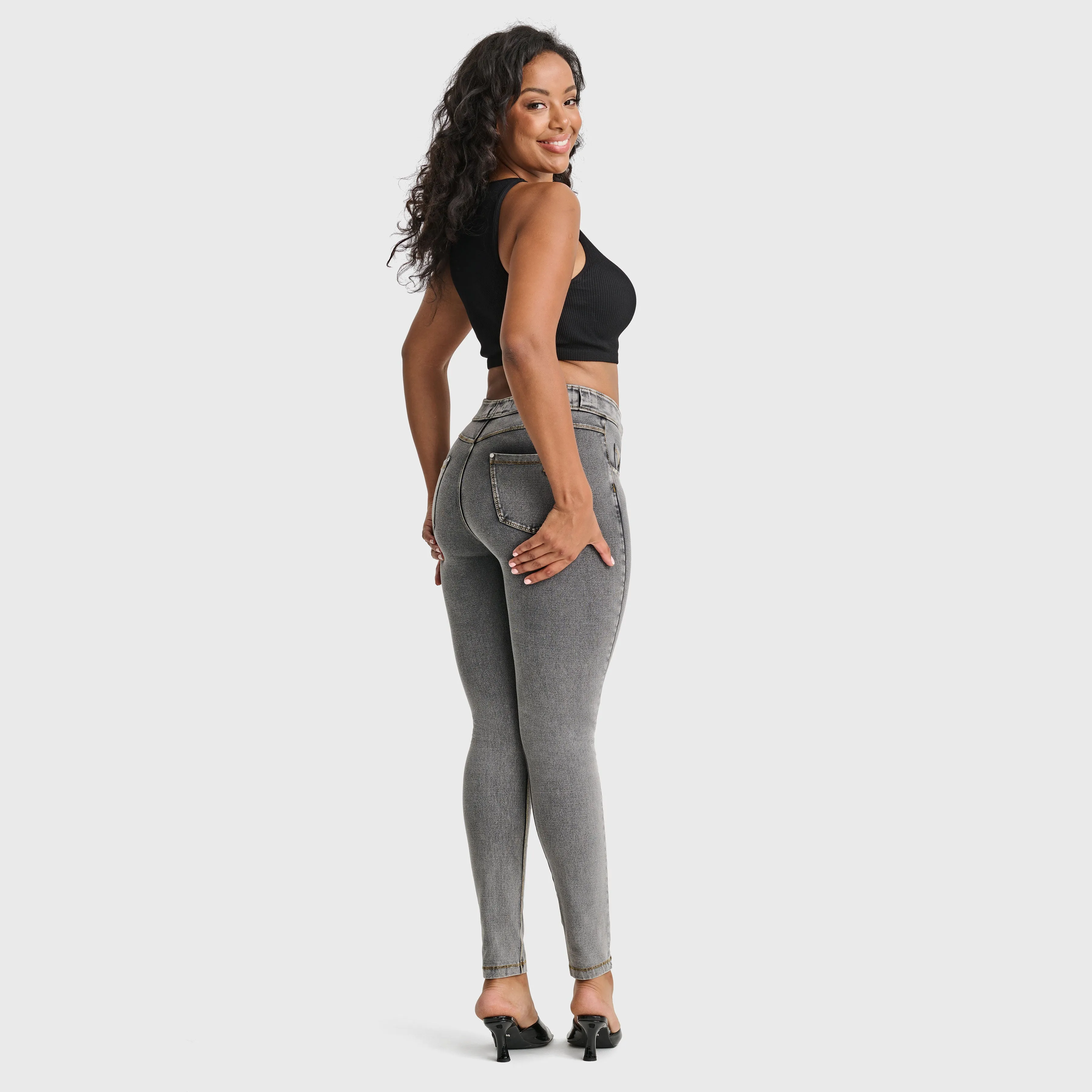 (NOW1MC002ORG-J3Y) N.O.W.® Mid Waist met Knoopsluiting
