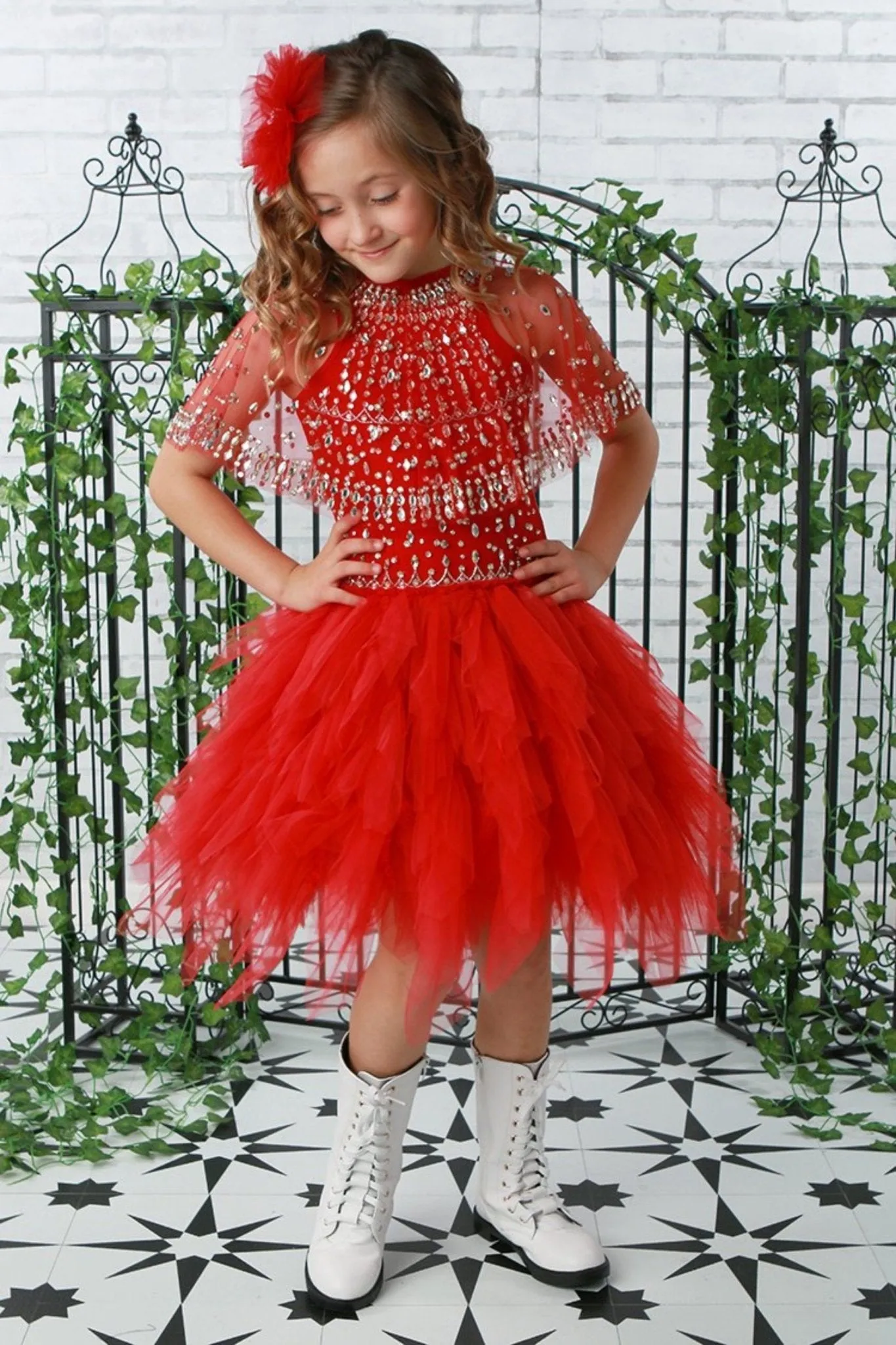 Ooh La La Couture Girls Red Emma Caplet