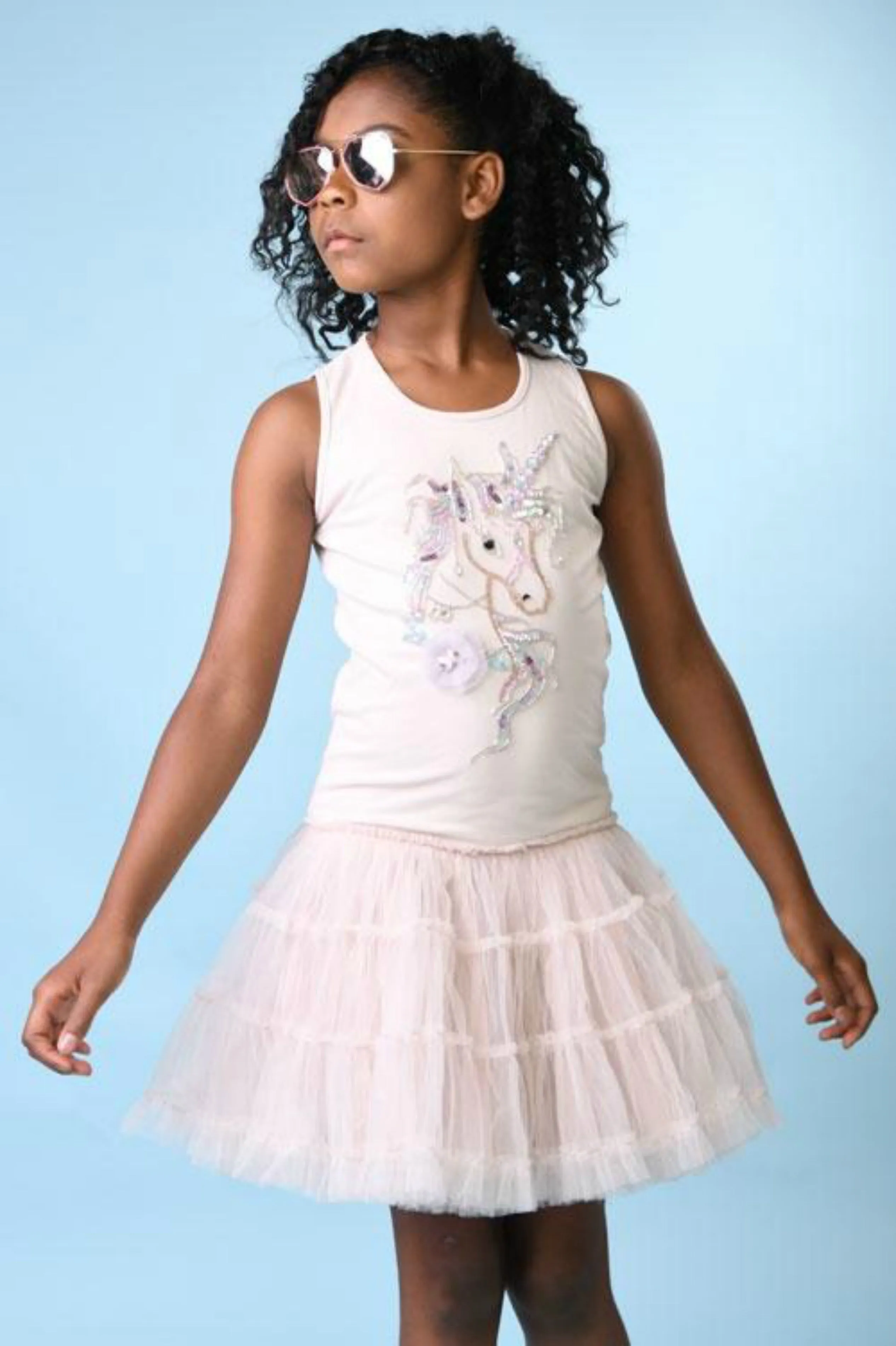 Ooh! La,La! Couture Infant & Toddler Sleeveless Pink Magical Unicorn Tutu Dress