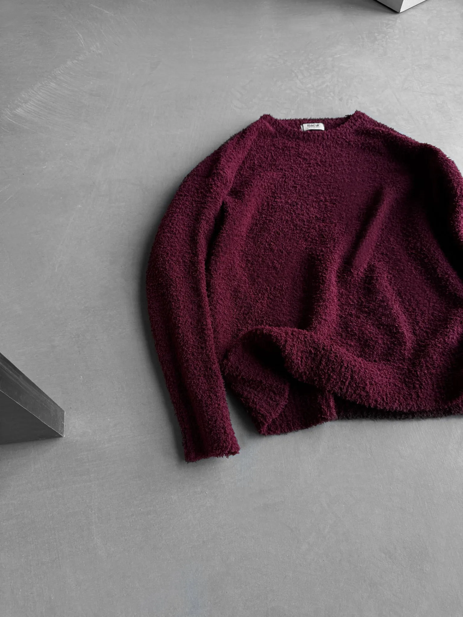 Oversize Plush Pullover - Bordeaux