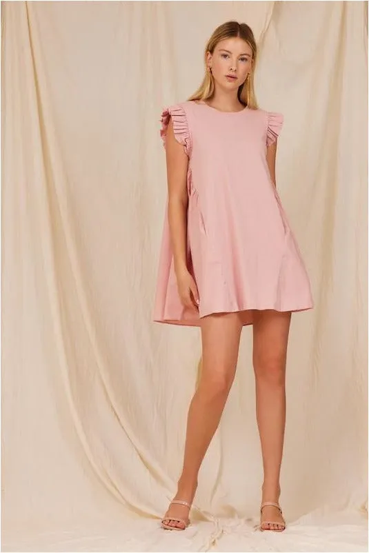 Poplin & Knit Swing Dress