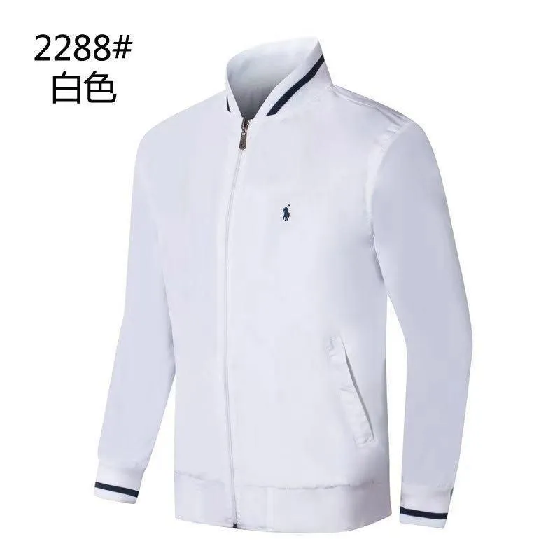 PRL Men's White Small Pony Longsleeves Track Jacket