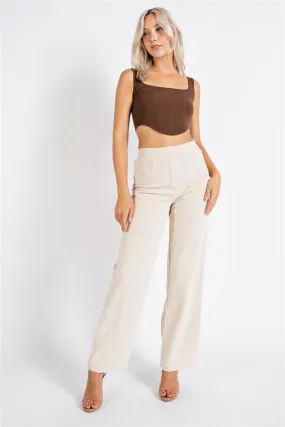 Rib Knit Corset Tank Top