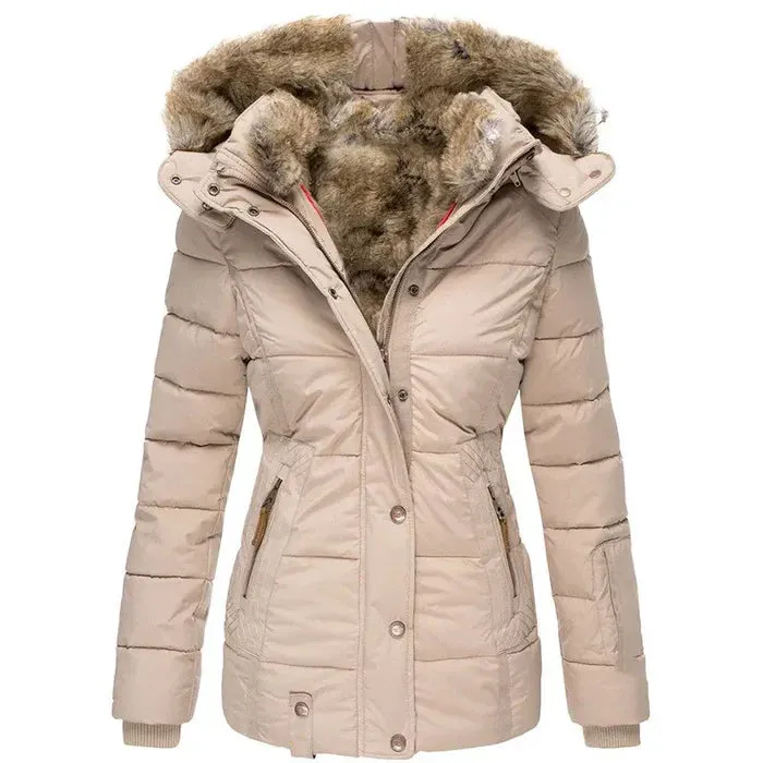SARAH - WARM WINTER COAT WITH FUR LINING