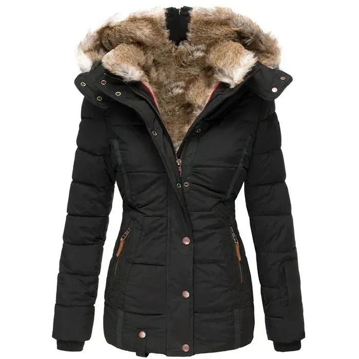 SARAH - WARM WINTER COAT WITH FUR LINING