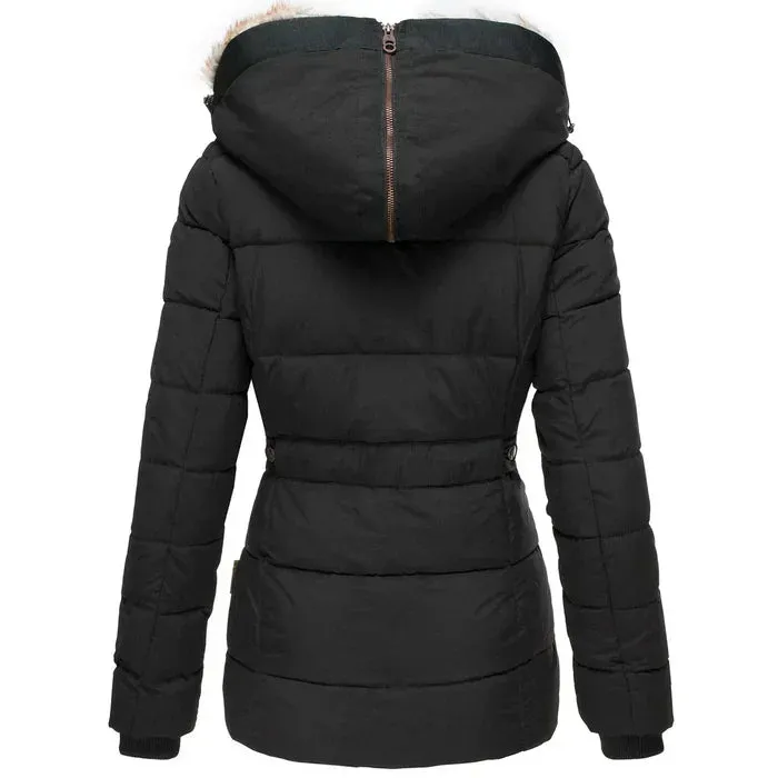 SARAH - WARM WINTER COAT WITH FUR LINING