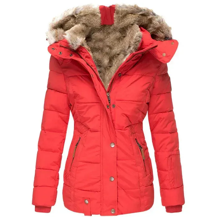 SARAH - WARM WINTER COAT WITH FUR LINING